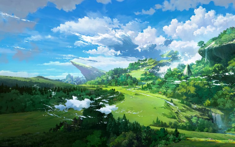 Пейзажи из аниме