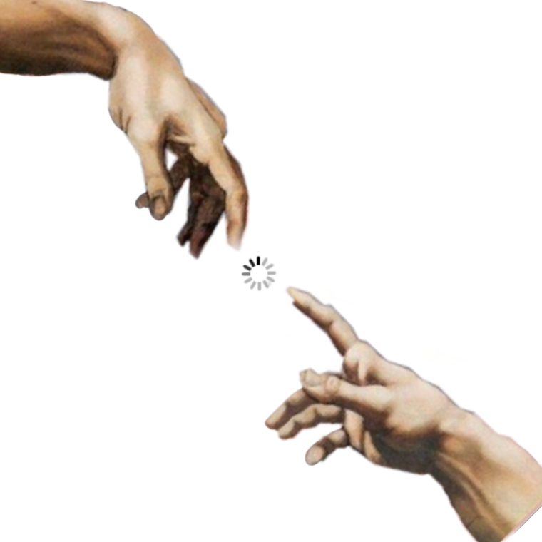 Руки тянутся друг к другу без фона