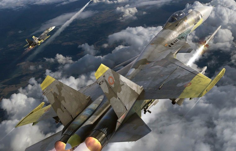 Истребитель в небе