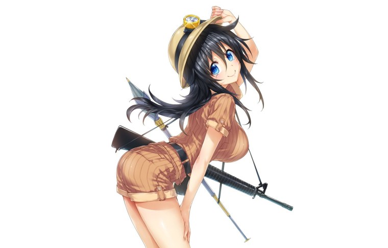 Арты девушек с оружием