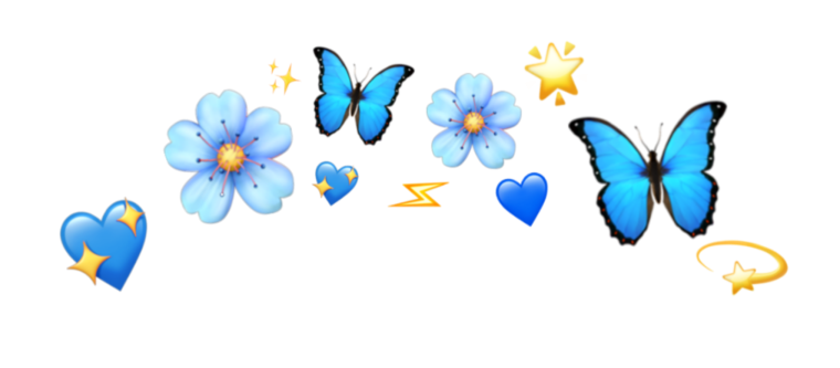 Смайл бабочка на прозрачном фоне