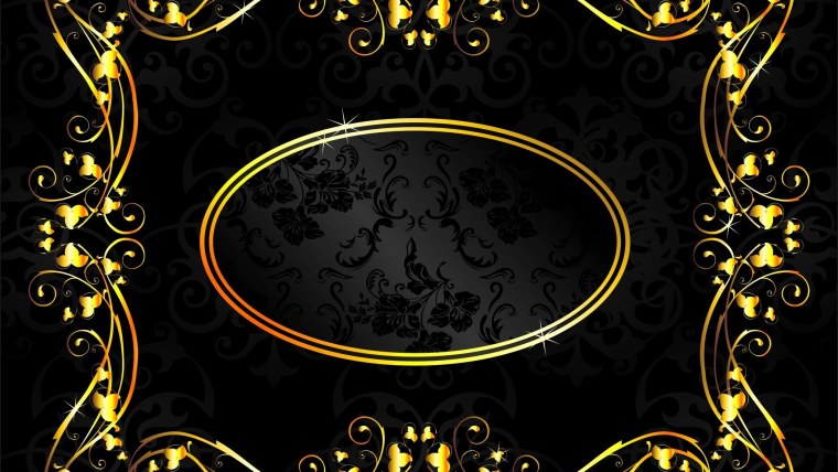 Золото на черном фоне