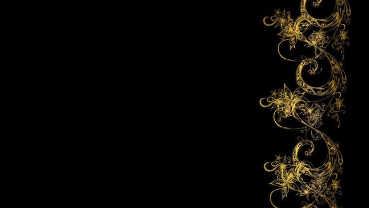 Золотой орнамент на черном фоне