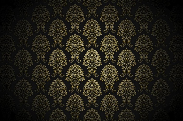 Черный фон с золотыми узорами