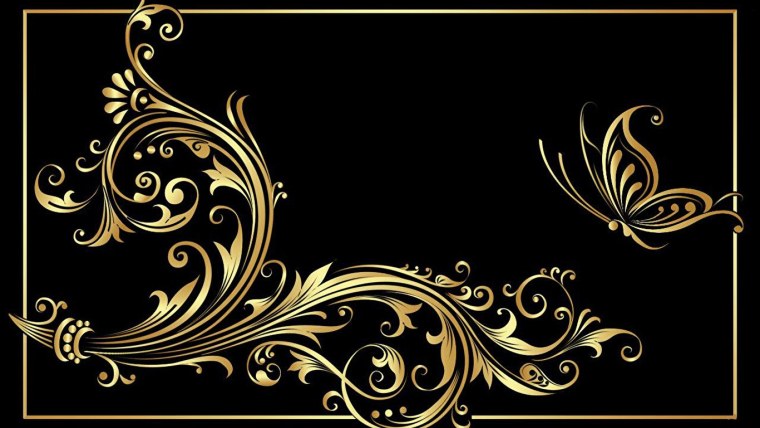 Черно золотой фон