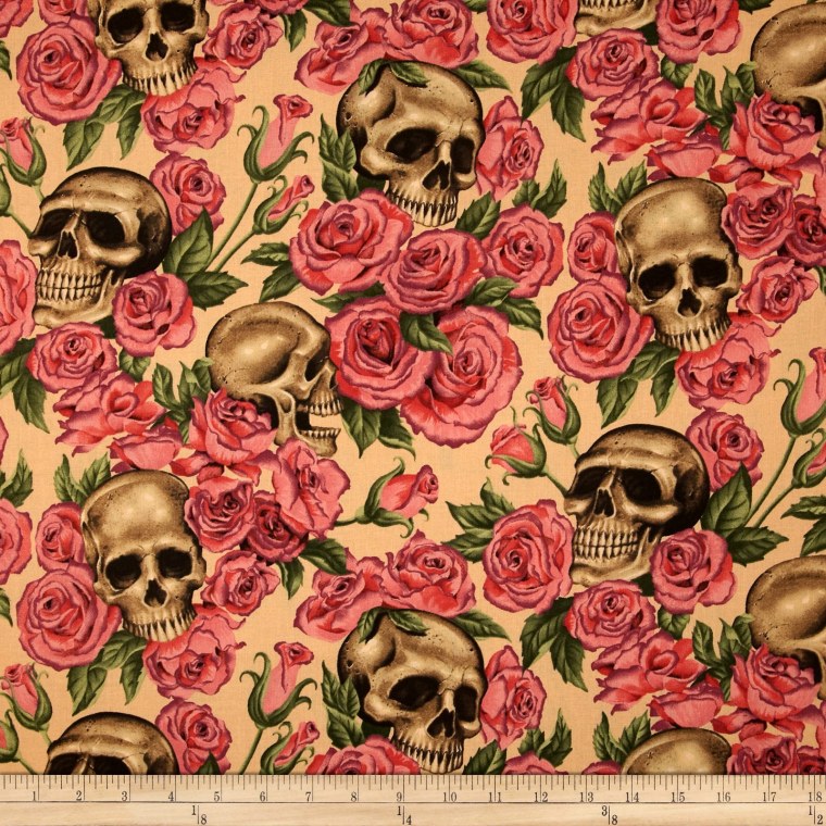 Череп с розами вектор