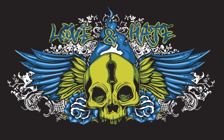 Открытка с черепом