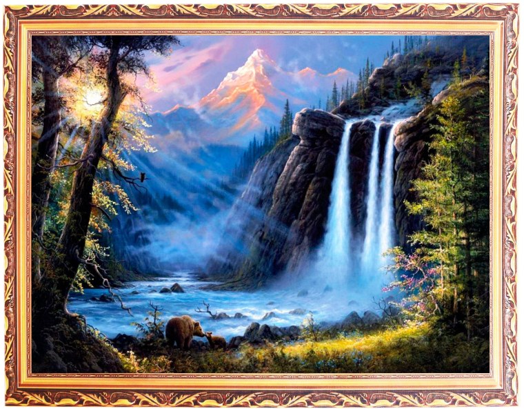 Jesse Barnes картина водопад