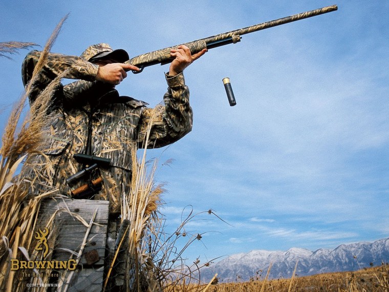 Охотничье ружье с боеприпасами