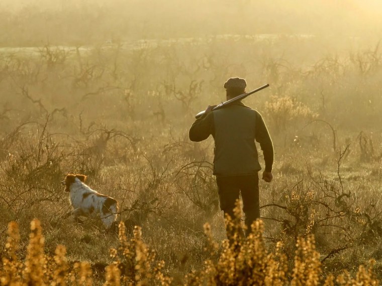 Охотник в лесу