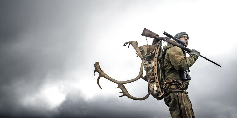 Собака с ружьем