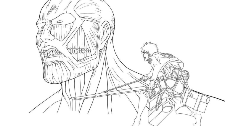 Колоринг атака титанов