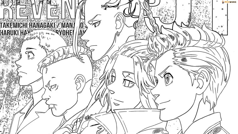 Раскраска Ханма Токийские Мстители