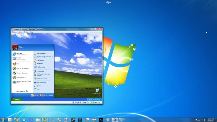 Окно Windows XP