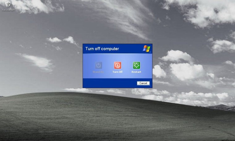 Windows XP выключить компьютер
