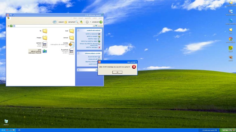 Windows XP рабочий стол с ярлыками
