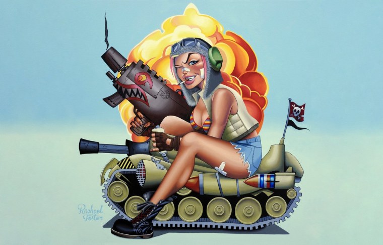 Девушка на танке