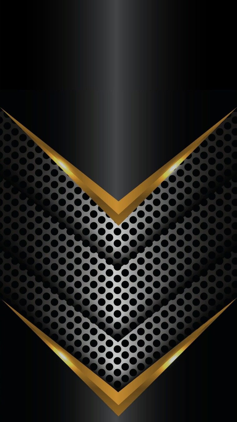 Черно золотистый смартфон