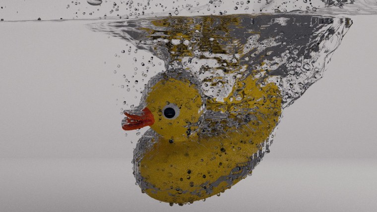 Много игрушечных уток