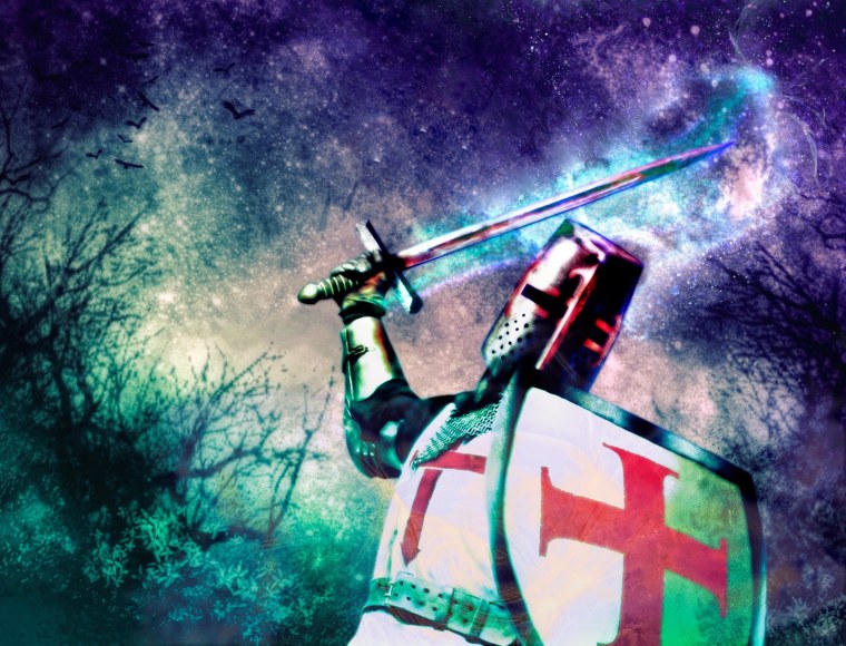 Коленопреклоненный рыцарь тамплиер