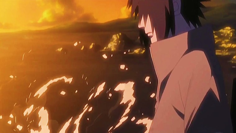 Саске плачет после смерти Итачи