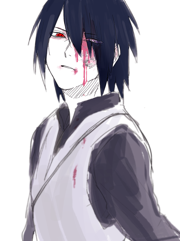 Аниме грустный Саске