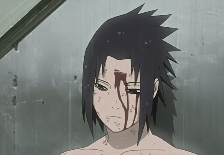 Саске плачет