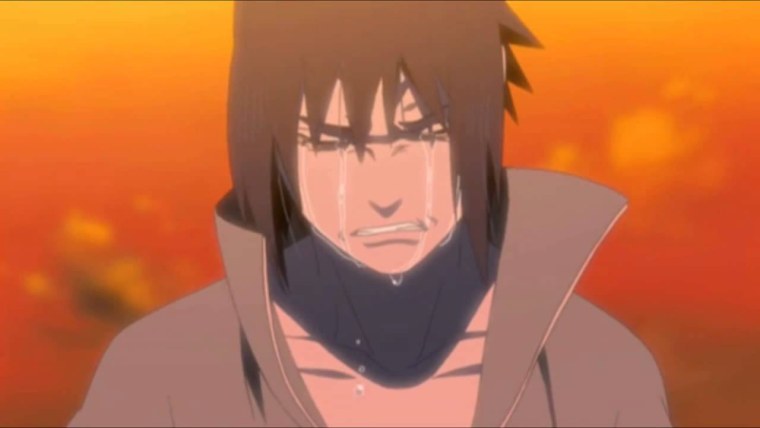 Саске плачет