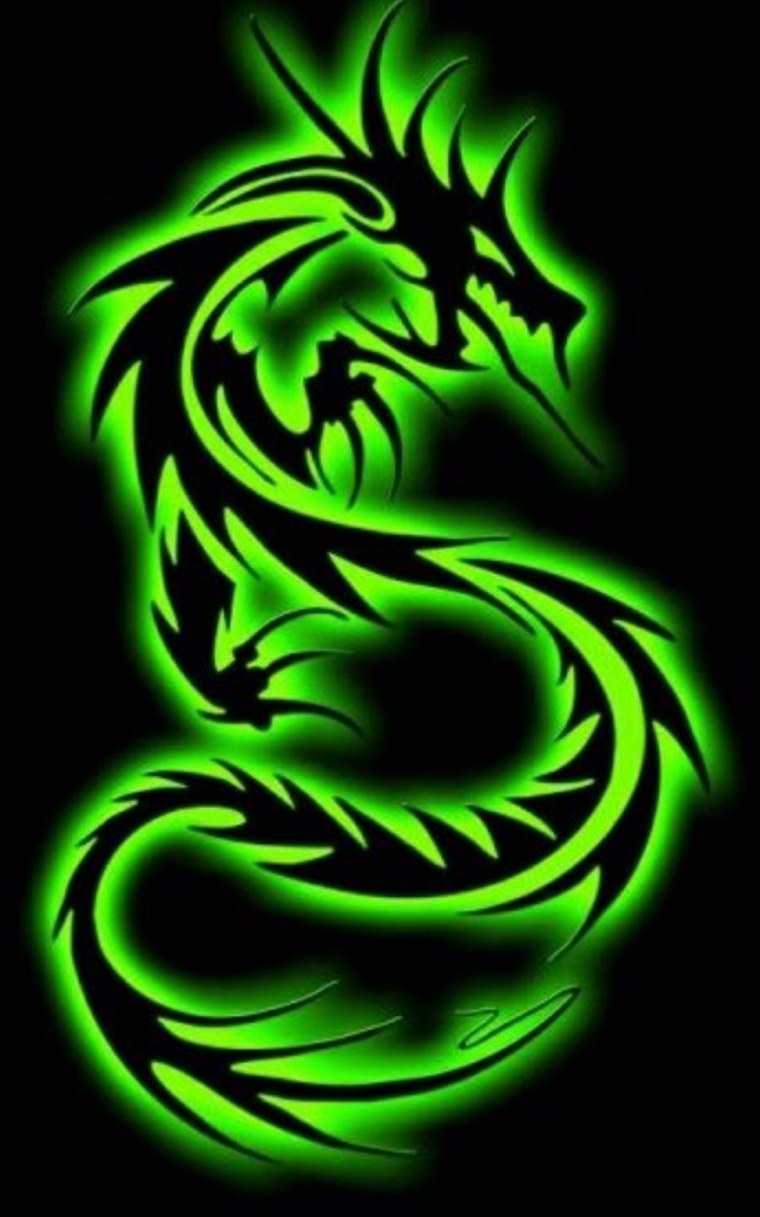 Ава неоновая дракон