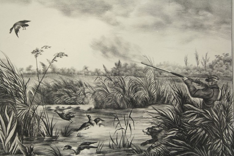 Гравюра охота