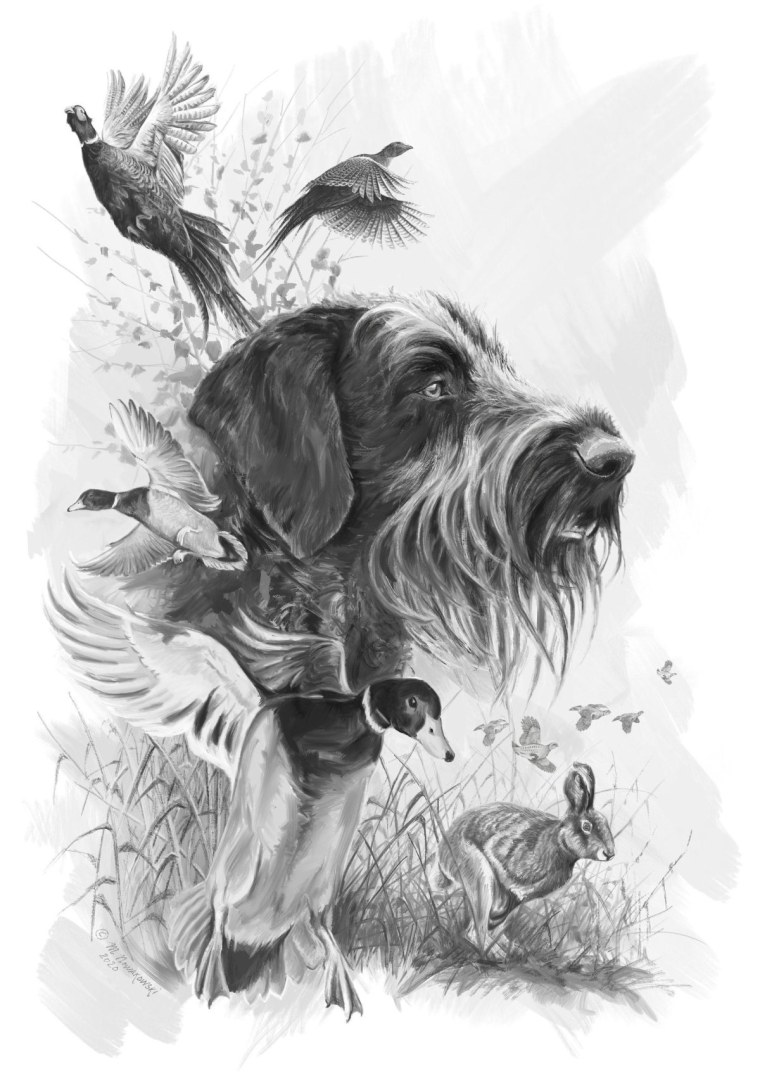 Охота рисунок карандашом