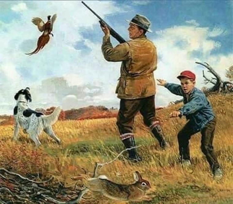 Картина охотник с утками