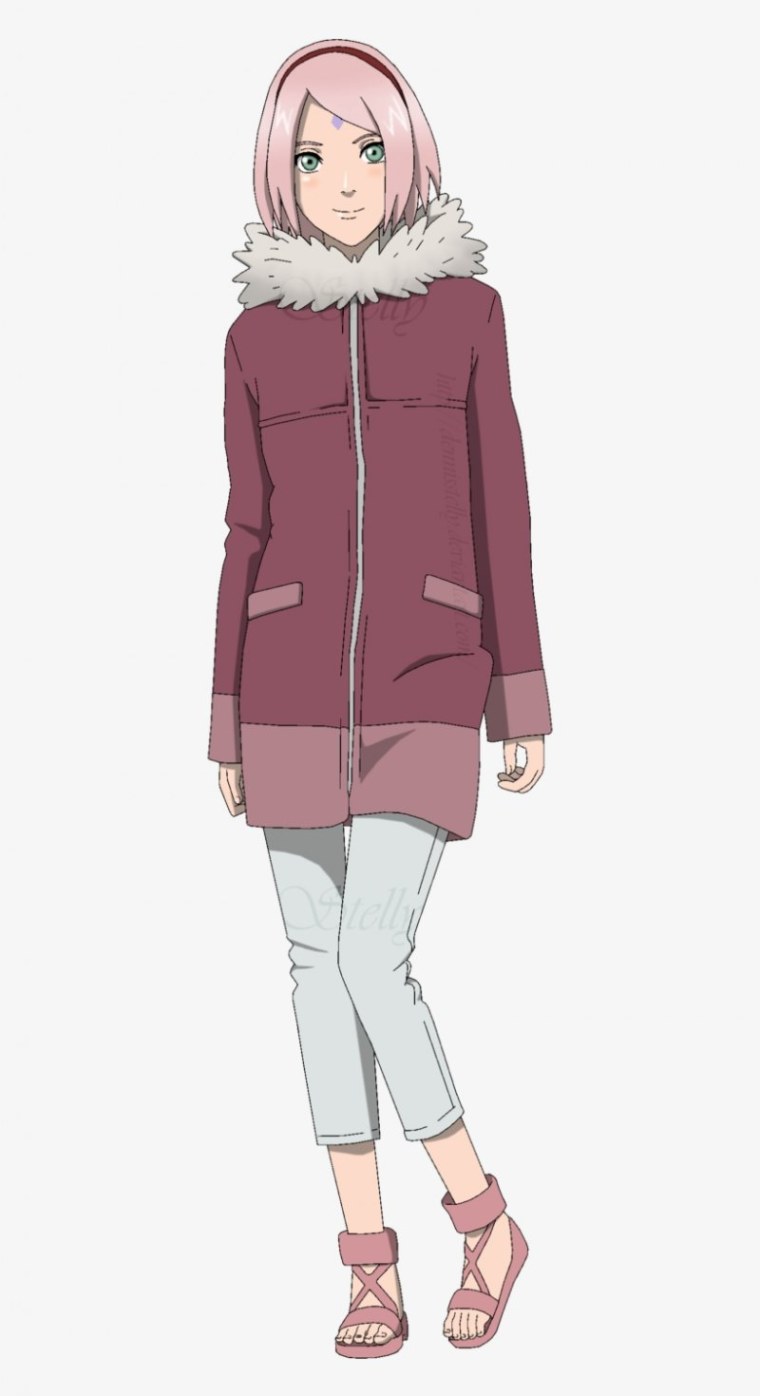 Сакура Харуно в кимоно в полный рост