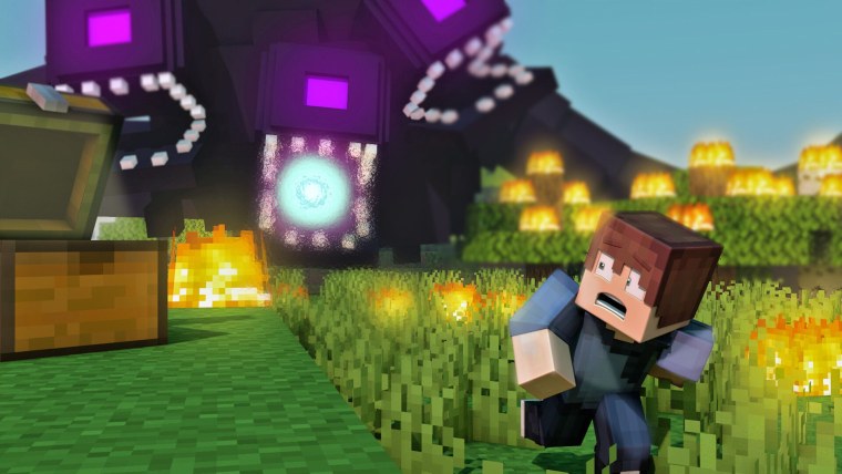 Рабочий стол в стиле майнкрафт