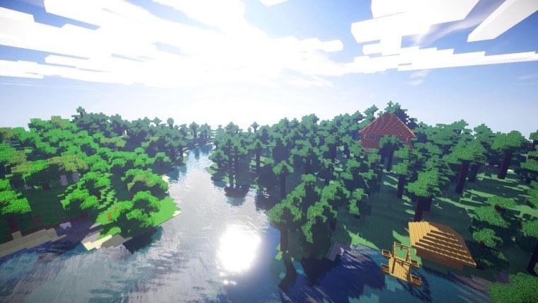 Фоны майнкрафт с шейдерами для фотошопа