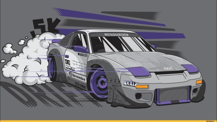 Винил на Nissan Skyline GTR r34 в развёртке