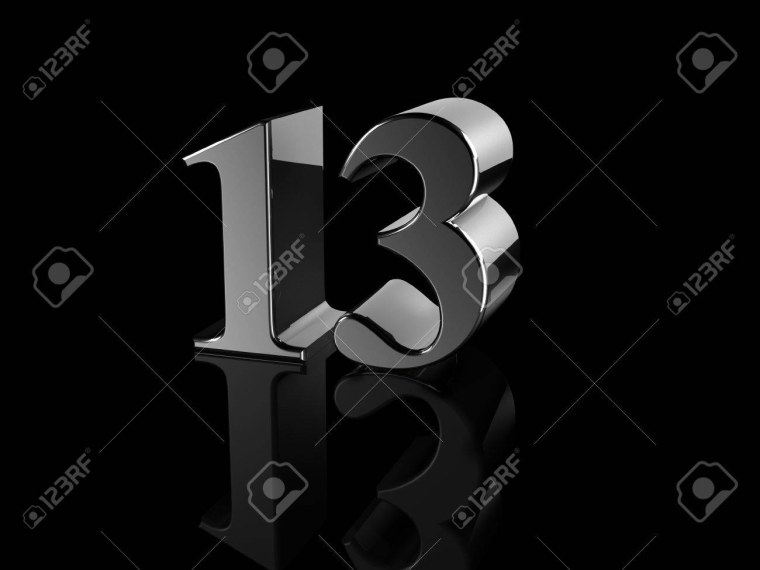 Обои с цифрой 13 на чёрном фоне