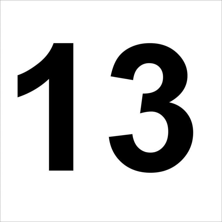 Число 13 картинки