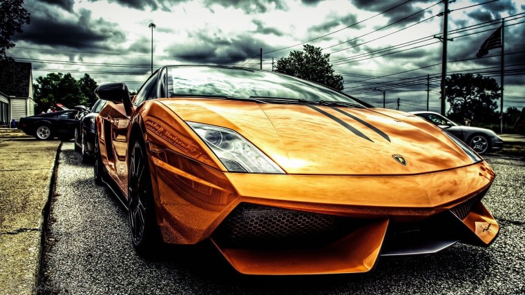 Lamborghini Orange 4k