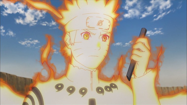 Наруто в режиме Санина и Девятихвостого