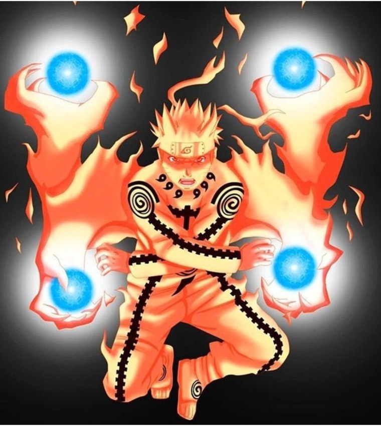 Наруто в режиме Курамы