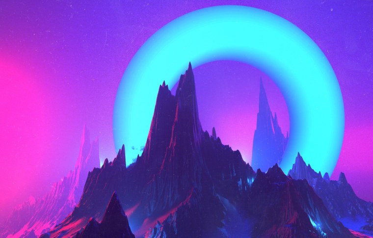 Фиолетовые горы арт