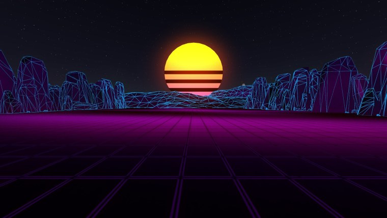 Retro Neon 80s vector поезд