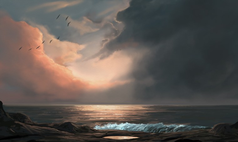 Пейзаж море шторм