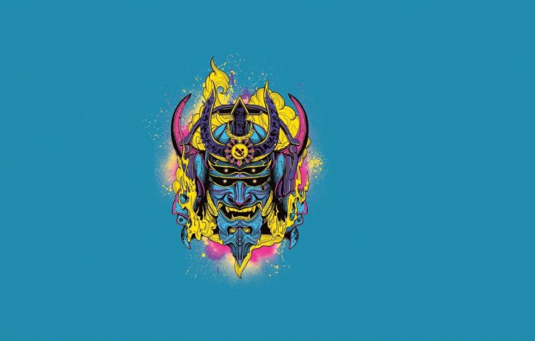 Маска самурая арт Минимализм