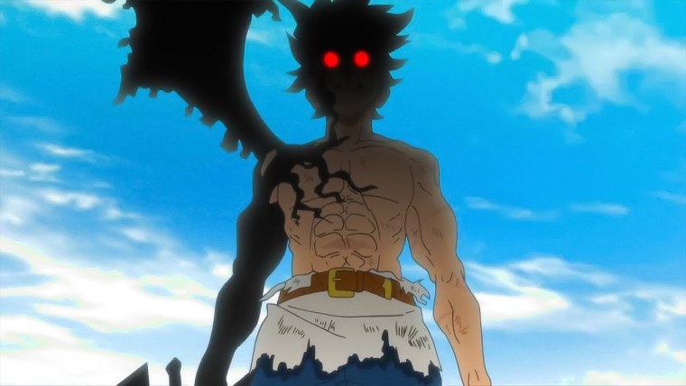 Аниме чёрный Клевер Аста демон