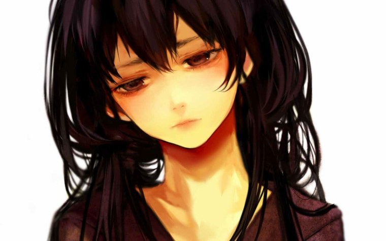 Девушка с черными волосами