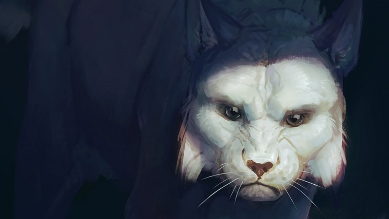 Рысь цветными карандашами