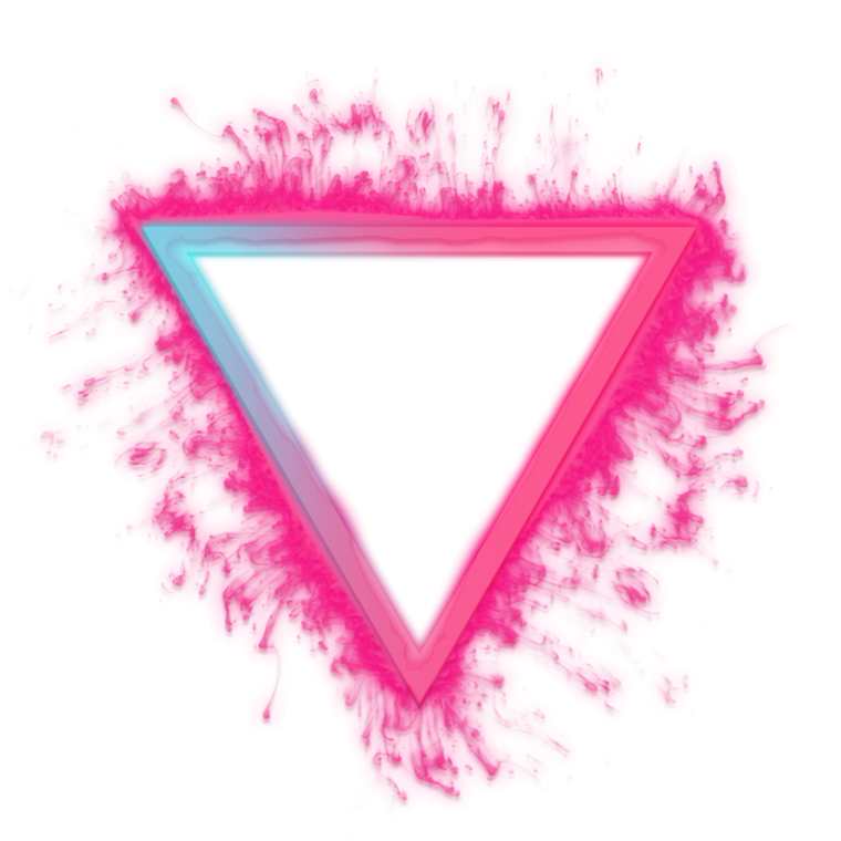 Неоновый треугольник без фона