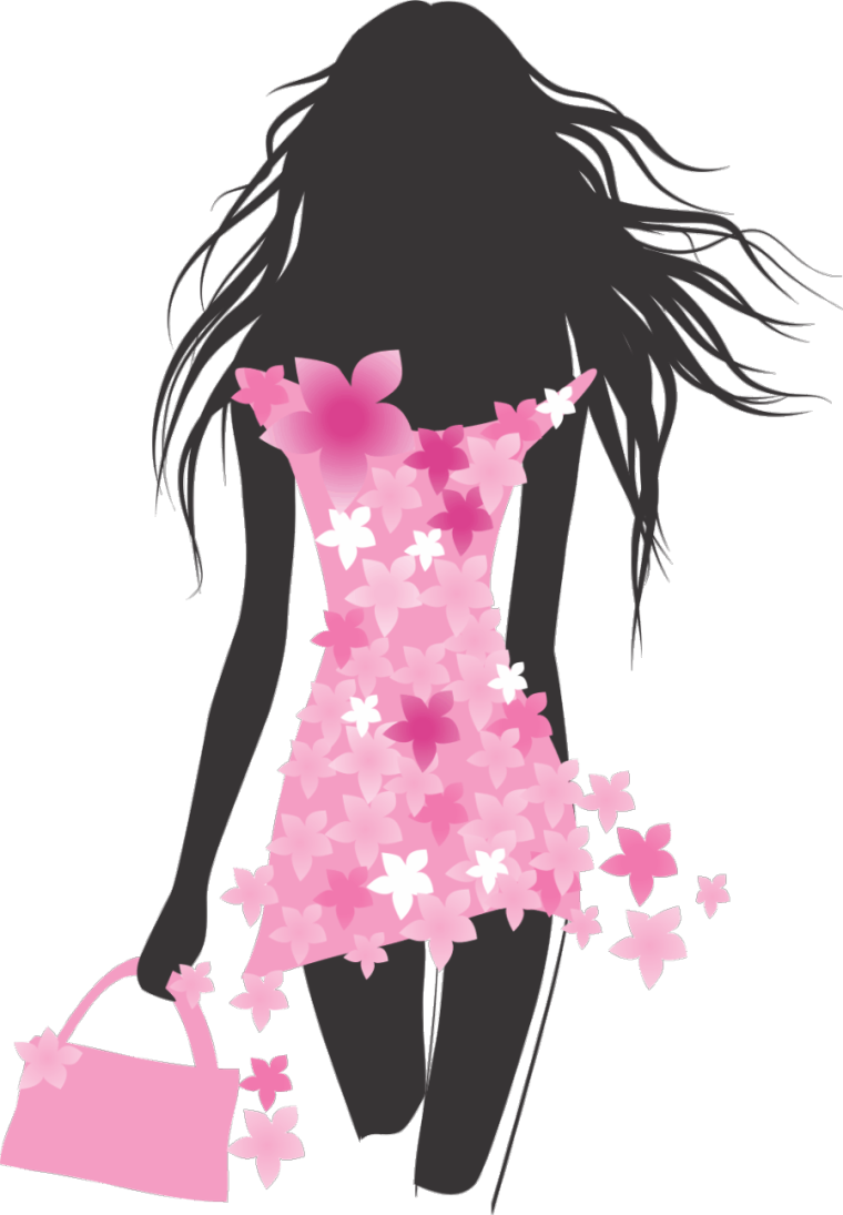 Силуэт модной девушки